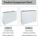 Metal Rectangular Planter, 35.5"x 10"x 28" White Planter Box for Outdoor, Easy Installation Galvanized Steel Planter with Drainage Holes, Outdoor Planter for Porch/Patio/Garden by GreenHaven Gardens