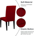 JQinHome 4 Pcs Dining Chair Slipcover, High Stretch Removable Washable Chair Seat Protector Cover for Home Party Hotel Wedding Ceremony by CozyNest Decor
