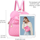KL928 Girls Bowknot Polka Dot Cute Mini Backpack Small Daypacks Convertible Shoulder Bag Purse for Women by TinyTreasures Baby Boutique
