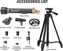 Telescope for Kids& Adults with 60X/30X Lenses, Adjustable Alloy Tripod, Mobile Phone Holder, 360° Gimbal Mount for Stargazing and Nature Viewing,Suitable for Astronomy Enthusiasts by TinyTreasures Baby Boutique