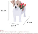Jack Russell Dog Planter Plant Pots,Cute Garden Dog Flower Planter,Dog Planters Birthday Gifts for Women,Office,Indoor/Outdoor Decor（9.45 * 6.97 * 12.2in） by GreenHaven Gardens