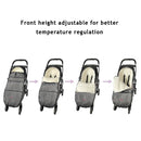 Funlife Anti-Kick Waterproof High Performance Winter Stroller Footmuff Fits All Travel Gear,Front Piece Height Adjustable and Removable,M6-4T by TinyTreasures Baby Boutique