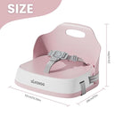 Baby Booster Seats, Toddler Booster Seat for Dining Table with Adjustable Straps, Portable Compact Portable Baby Chair for Dining and Travel (Pink) by TinyTreasures Baby Boutique