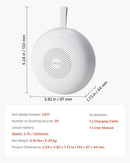 VEVOR Sound Machine, 30 Soothing Sleep Sounds, 3-in-1 Portable and Hangable White Noise Sound Machine with Auto-Off Timer, Soft Ring Light and Memory Function, for Baby, Adults, Home, Office & Travel by TinyTreasures Baby Boutique