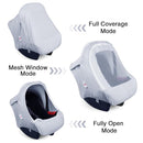 Metplus 2-in-1 Baby Car Seat Canopy, Multi Use Privacy Sun Shade, Protect Baby's Safety with Style, Infant Carrier Covers for Boys & Girls by TinyTreasures Baby Boutique