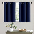 MIULEE Short Curtains for Windows - Navy Blue Blackout Half Window Curtains Thermal Insulated Privacy Drapes for Kitchen Bedroom Bathroom Grommet Top Small Basement Tiers W40 x L36 Inch 2 Panels by TinyTreasures Baby Boutique