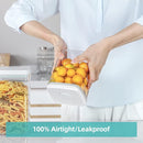 Ankou Airtight Food Storage Container - 0.32 QT （380ml Small Pop Up Food Containers With Lids, Bpa Free Stackable Container for Sugar Tea Candy- 8 Labels - Clear by TinyTreasures Baby Boutique