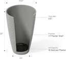 LA JOLIE MUSE 20 inch Tall Planters Set of 2, Tall Round Planters for Outdoor Plants, Grey Flower Pots for Front Door,Patio and Deck,Honeycomb. by CozyNest Decor