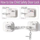 Child Proof Door Lock with Adjustable Strap, 3M Adhesive Safety Locks for Baby & Pets, No Tools Needed 4 Pack by TinyTreasures Baby Boutique