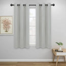Easy-Going Blackout Curtains for Bedroom, Solid Thermal Insulated Grommet and Noise Reduction Window Drapes, Room Darkening Curtains for Living Room, 2 Panels (34x54 in, Greyish White) by CozyNest Decor