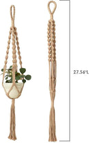 2Pcs Macrame Plant Hangers Indoor & Outdoor (27.56”) Boho Hanging Planters for Indoor Plants, Macrame Wall Hanging Decor for Flower Pots & Baskets (Pots Not Included) by GreenHaven Gardens