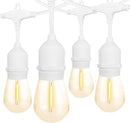 Banord Outdoor String Lights, 48FT Waterproof Patio Lights with 1W Dimmable LED Bulbs, White Hanging String Lights for Outdoor Backyard, Garden, Deck, Porch, Gazebo, Balcony, Camping, Party by GreenHaven Gardens