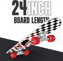 24 inch Rude Boyz Mini Cruiser Skateboard - Aluminium Trucks - Kids Skateboard Ages 5-8 Beginner - Skateboards for Kids by TinyTreasures Baby Boutique