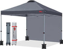 MASTERCANOPY Durable Pop-up Canopy Tent with 1 Sidewall (10'x10',Dark Gray) by GreenHaven Gardens