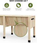 45x23x30 Inch Raised Garden Bed with Legs, 13.7In Depth Wooden Planter Box for Outdoor Growing Vegetables and Herbs, Elevated Garden Bed with Hooks for Backyard, Patio, Balcony by CozyNest Decor