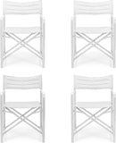 Aoodor Patio 34" Director's Chairs Set of 4, Outdoor Portable Bar Height Seating with Folding Aluminum Frame, 225 lbs Capacity, Perfect for Camping, Fishing, Picnic by GreenHaven Gardens