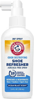 Arm & Hammer Shoe Refresher Spray, Odor Eliminator for Sneakers, 24 Odor & Wetness Control, Aerosol-Free Shoe Deodorizer Spray, Ocean Blast Scent, 3.4 oz by CozyNest Decor