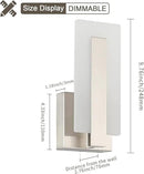 Joosenhouse LED Wall Sconce Set of 2, Hardwired Dimmable Wall Mounted Lights, Indoor Wall Lights for Hallway, Bedroom, Study, Living Room, 9.76 Inch Brushed Nickel Wall Sconce Lighting by CozyNest Decor