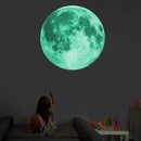 Quanhaigou Glow in The Dark Wall or Ceiling Moon Stickers – Green Luminous Big Moon Wall Stickers DIY Decor for Kid Room by CozyNest Decor