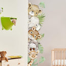 55.12 x 15.75 InchWatercolor Jungle Animal Wall Decals Tiger Elephant Zebra Giraffe Hippo Forest Wall Stickers Removable Peel and Stick Stickers for Baby Nursery Playroom Bedroom Classroom by TinyTreasures Baby Boutique