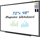 H-Qprobd 6'x4' Large Magnetic White Board Dry Erase Whiteboard with Black Aluminum Frame, 72"X48" Magnet Presentation Wall Boards for Office, Classroom, School, Home by TinyTreasures Baby Boutique