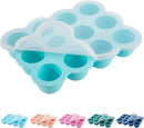 12x1.5oz Baby Food Freezer Tray with Clip Lid Light Green | Food Grade Silicone Storage Containers for Purees & Vegetables by TinyTreasures Baby Boutique