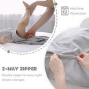 Yoofoss Baby Sleep Sack 12-18 Months 100% Organic Cotton 0.5 TOG Baby Sleeping Bag 2-Way Zipper Toddler Wearable Blankets 3 Pack Breathable Lightweight (Large) by TinyTreasures Baby Boutique
