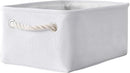 TheWarmHome Storage Basket for Gifts Empty - 11.8x7.8x5.2 inch 1 Pack Fabric Storage Cubes, Nursery Organizers and Storage for Closet Cloth Toy Book (White) by TinyTreasures Baby Boutique
