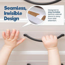 Upgraded Invisible Baby Proofing Cabinet Latch Locks (10 Pack) - No Drilling or Tools Required for Installation, Works with Most Cabinets and Drawers, Works with Countertop Overhangs, Highly Secure by TinyTreasures Baby Boutique