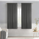 MIULEE Grey Back Tab Blackout Curtains 63 Inch Length 2 Panels Set for Living Room Bedroom Privacy, Rod Pocket/Pinch Pleat Thermal Insulated Room Darkening Pleated Light Blocking Drapes by TinyTreasures Baby Boutique