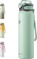 Enerbone 32 oz Insulated Water Bottle, Stainless Steel Bottle with Carrying Strap, Double-Wall Vacuum Insulation Design, Leakproof Sports Bottle with Straw, Keep Drinks Cold or Hot for Hours by CozyNest Decor