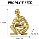 Bookshelf Decor Thinker Statue - Abstract Style Thinker Sculptures Modern Aesthetic Figurine Decoration Statues for Home Decor-Zuo Si-Gold by CozyNest Decor