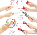 Kids Musical Instruments Toys Set: Baby Music Toys Montessori Percussion for Toddlers - Preschool Educational Musical Toys Set for Boys and Girls with Storage Bag (Red) by TinyTreasures Baby Boutique