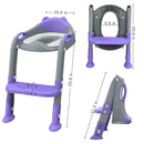 Potty Training Seat with Step Stool Ladder, SKYROKU Potty Training Toilet for Kids Boys Girls Toddlers - Comfortable Safe Potty Seat with Anti-Slip Pads Ladder Grey Purple by TinyTreasures Baby Boutique