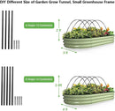 Greenhouse Hoops Grow Tunnel, 5 Sets of 7FT Garden Hoops for Raised Beds, Rust-Proof Fiberglass Frame for Garden Netting, Greenhouse Kit, Plant Shade Cloth, Plant Row Cover, 25 pcs by GreenHaven Gardens