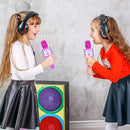 Amazmic Kids Karaoke Microphone Machine Toy Bluetooth Microphone Portable Wireless Karaoke Machine Handheld with LED Lights, Gift for Children Adults Birthday Party, Home KTV(Purple) by TinyTreasures Baby Boutique
