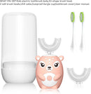 Kids Electric Toothbrushs U Shaped sonic Automatic Toothbrush with 4 Brush Heads, Six Cleaning Modes,Cartoon deer Modeling , full mouth toothbrush for baby by TinyTreasures Baby Boutique