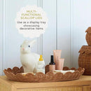 BEBE BASK The Original Scalloped Basket Set Of 2 - Small Scallop Basket - 15 x 10 x 6 In - Hand-Woven & Award-Winning - Elegant Wicker With Scalloped Edge Lid - Nursery Storage - (Mocca) by GreenHaven Gardens