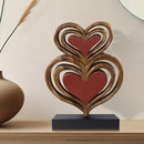 Decozen Gifts for Mom - Wooden Heart Sculpture - Mother's Day Birthday Gifts, Home, Office, Living Room, Shelf, Fireplace, Farmhouse, Tabletop, Boho and Mantle Decor - Mothers Day Decorations by CozyNest Decor