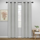 Easy-Going Blackout Curtains for Bedroom, Solid Thermal Insulated Grommet and Noise Reduction Window Drapes, Room Darkening Curtains for Living Room, 2 Panels (34x84 in, Greyish White) by CozyNest Decor