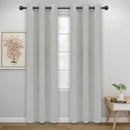 Easy-Going Blackout Curtains for Bedroom, Solid Thermal Insulated Grommet and Noise Reduction Window Drapes, Room Darkening Curtains for Living Room, 2 Panels (34x72 in, Greyish White) by CozyNest Decor