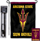 College Flags & Banners Co. Arizona State Sun Devils Black Garden Flag with Pole Stand Holder by GreenHaven Gardens