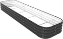 DaisyVibe Raised Garden Bed Kit, Planter Raised Garden Boxes Outdoor, Oval Large Metal Raised Garden Beds for Vegetables Flowers (Grey, 8ftx2ftx1ft) by GreenHaven Gardens