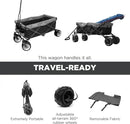 Creative Outdoor Push Pull Hauler Wagon for Kids, 200lbs Weight Capacity, All-Terrain Collapsible and Portable Folding Cart, Beach, Park, Garden, Camping & Tailgate by GreenHaven Gardens