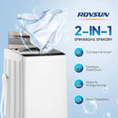 ROVSUN 30LBS Washing Machine, Full-Automatic Portable Washer with Stainless Steel Drum, Electric Laundry Machine, 110V Washer and Spin Dryer Combo with Drain Pump for Home, Apartment, Dorm by CozyNest Decor