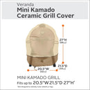 Kamado Joe KJ13RH Joe Jr. 13.5 inch Portable Charcoal Grill with Cast Iron Cart and Heat Deflectors, Blaze Red & Classic Accessories Veranda Water-Resistant 21 Inch Kamado Mini Ceramic BBQ Grill Cover by GreenHaven Gardens
