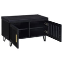Clackamas - 2 Door Storage Bench With Padded Seat by HouseOfZazla