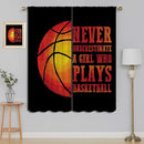 Red Basketball Blackout Curtains for Boy Girl Room Darkening Decor,Sport Theme and Motto Dark Background Bedroom Living Room Home Rod Pocket Thermal Insulated Window Curtain/Drapes Panel,84x63 Inch… by TinyTreasures Baby Boutique