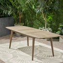 Placidity Outdoor Expandable Dining Table with Slatted Tabletop and Tapered Legs by HouseOfZazla