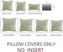 Fancy Homi 2 Packs Sage Green Samll Decorative Throw Pillow Covers 12x12 Inch with for Couch Bed Sofa, Rustic Farmhouse Boho Home Decor, Soft Corss Patchwork Corduroy Square Cushion Case 30x30 cm